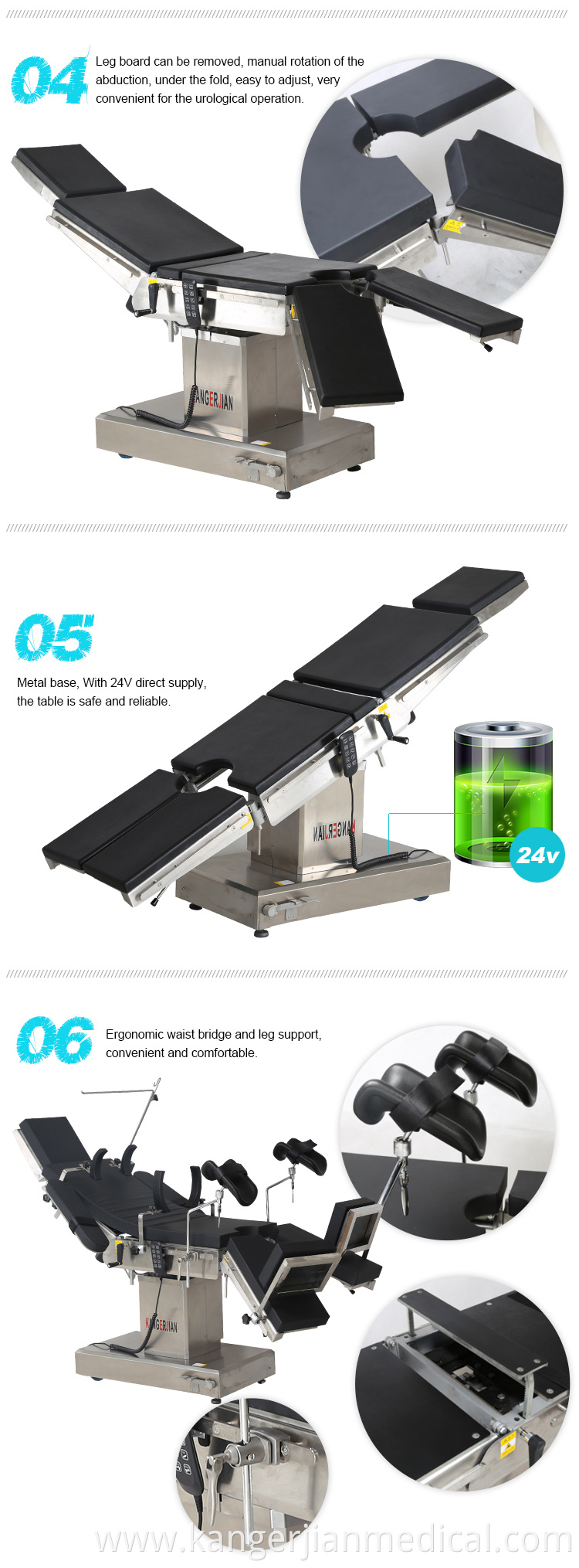 Multipurpose neurology operating tables clinic operating table